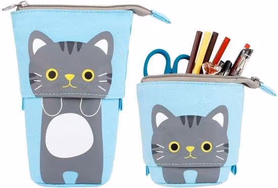 Astuccio in plastica con organizer a cerniera per studenti