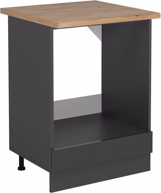 Mobile per forno da incasso Vicco R-Line Antracite lucido e Rovere, L: 60 cm