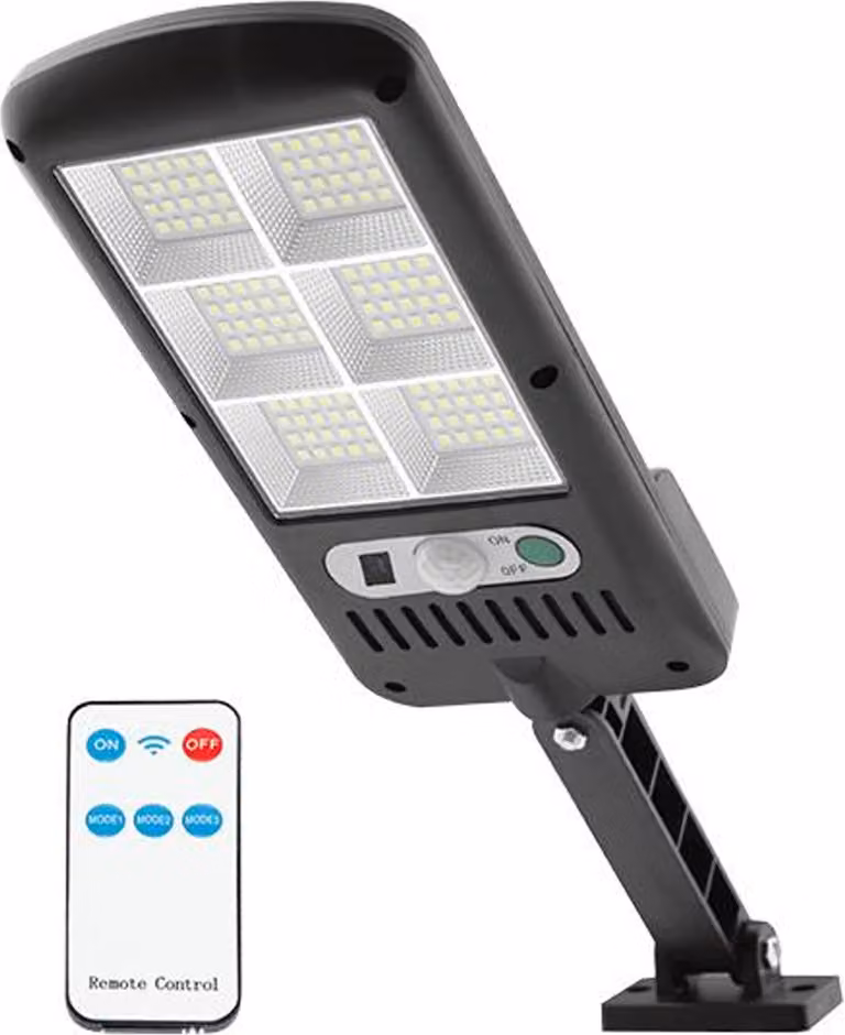 Faretti LED con pannello solare integrato + sensore PIR, modello LTC LXLL116, 24W