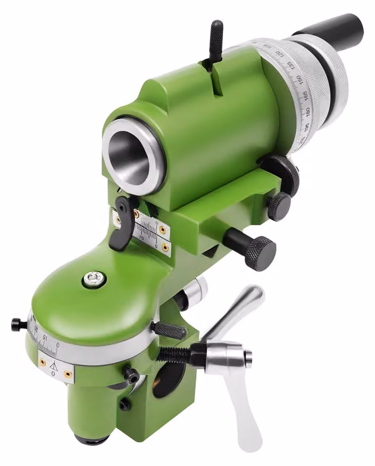 Supporto universale per smerigliatrici - Supporto per affilatori di utensili - Manopole regolabili - Scala chiara - Posizionamento preciso per smerigliatrici U2 - Metallo - Verde