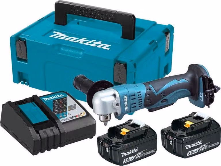 Trapano avvitatore angolare Makita 18v 2x3,0ah li-ion dda350rfj