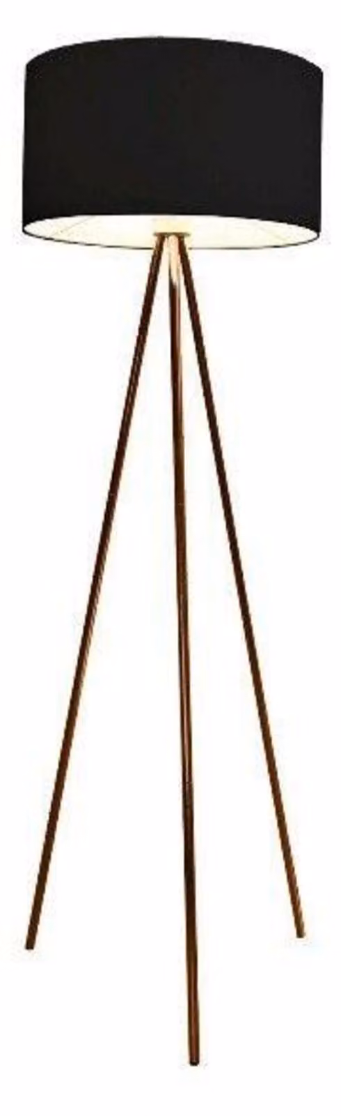 Lampada da terra AZzardo Finn, rame-nero, AZ3010, E27, 1x60W, IP20, 45 cm, nero-rame