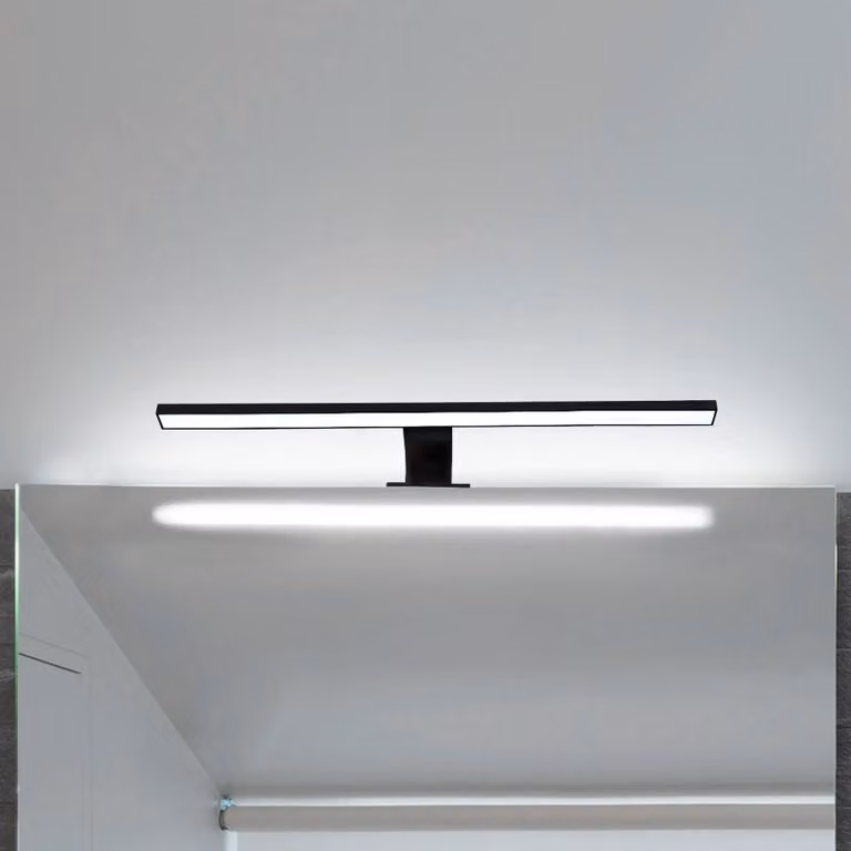 B.K. Licht Applique da parete Bill, Nero, Bagno, Metallo, Moderno, Applique