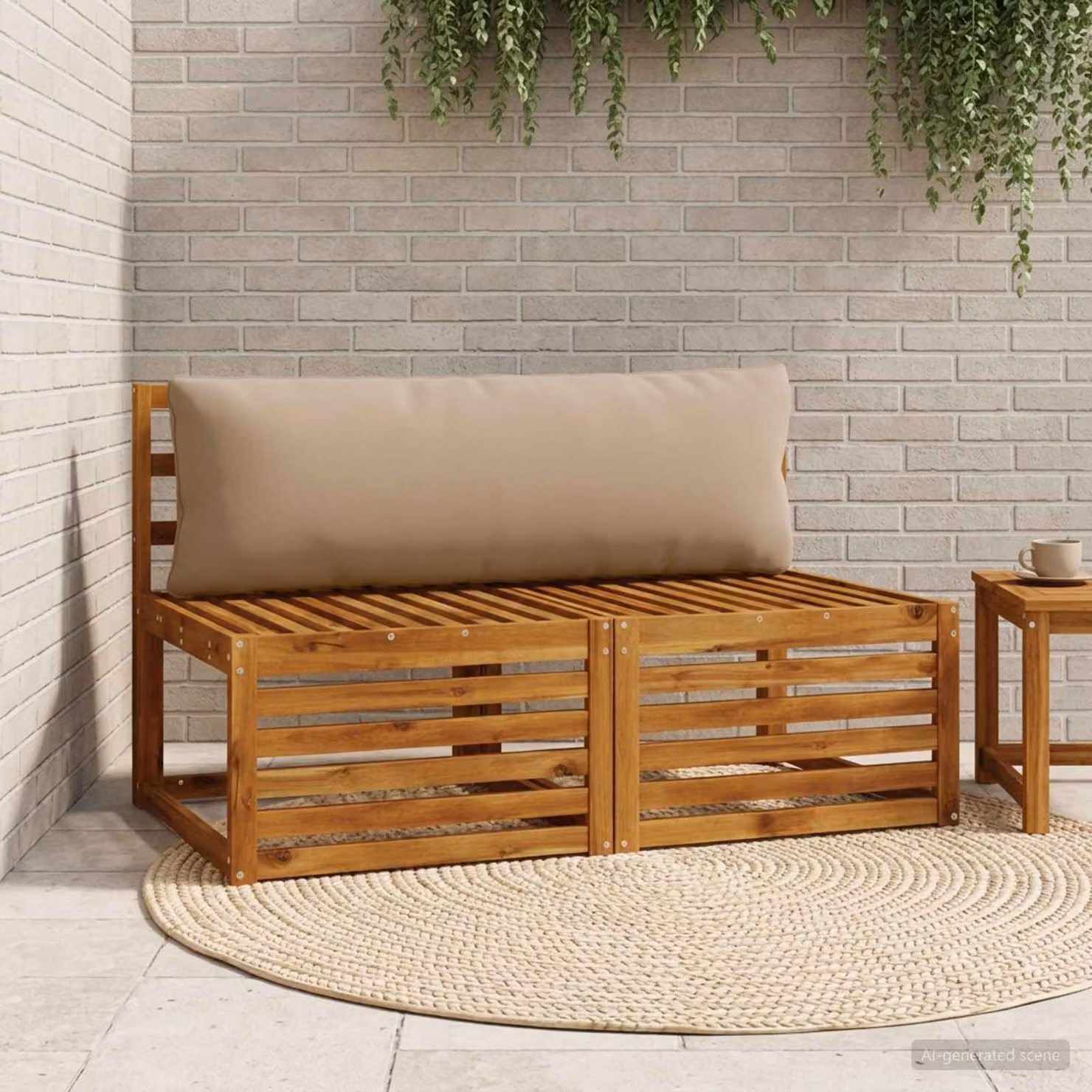 Cuscino per schiena vidaXL PUTTEN in poliestere, fodera rimovibile e lavabile in lavatrice, colore tortora/grigio/beige