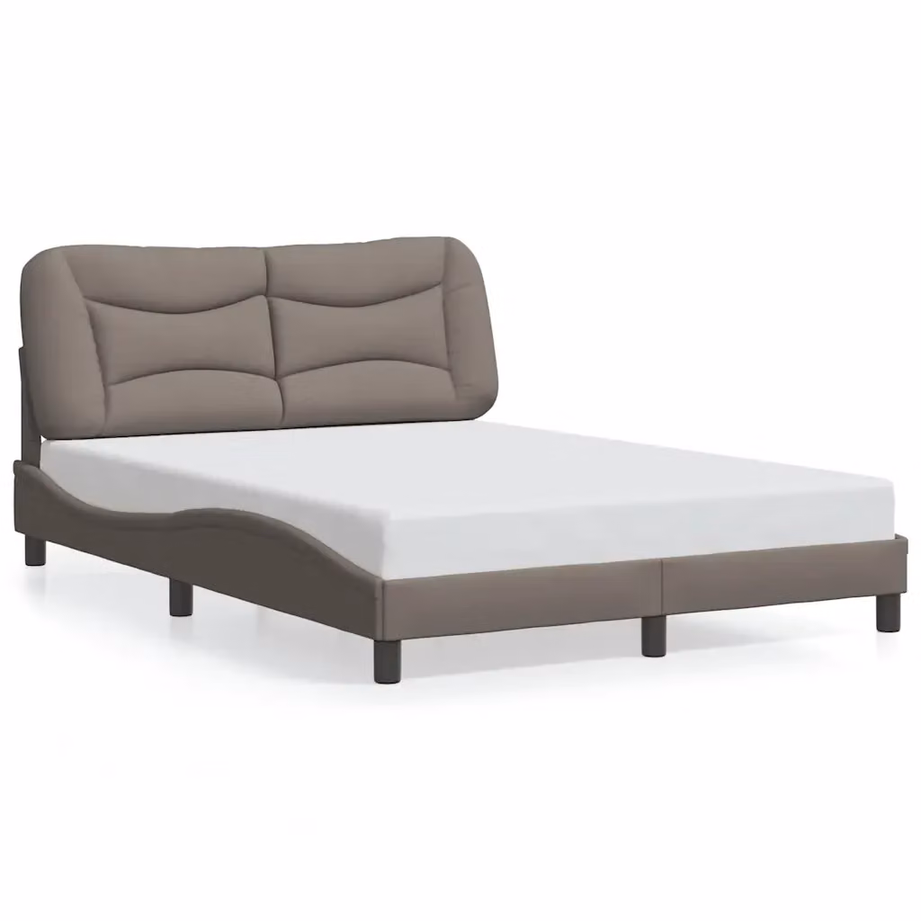 Giroletto senza materasso vidaXL Hvar color tortora in tessuto e legno, L/P/H: 120 x 200 cm – 2