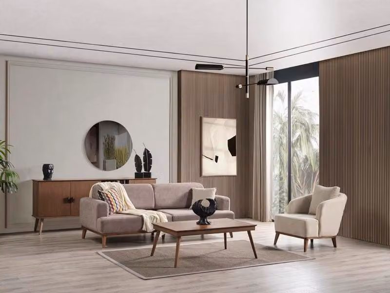 Sofagarnitur Komplettes Sofaset Garnitur Luxus Kombination 3+1 Sofa Couch
