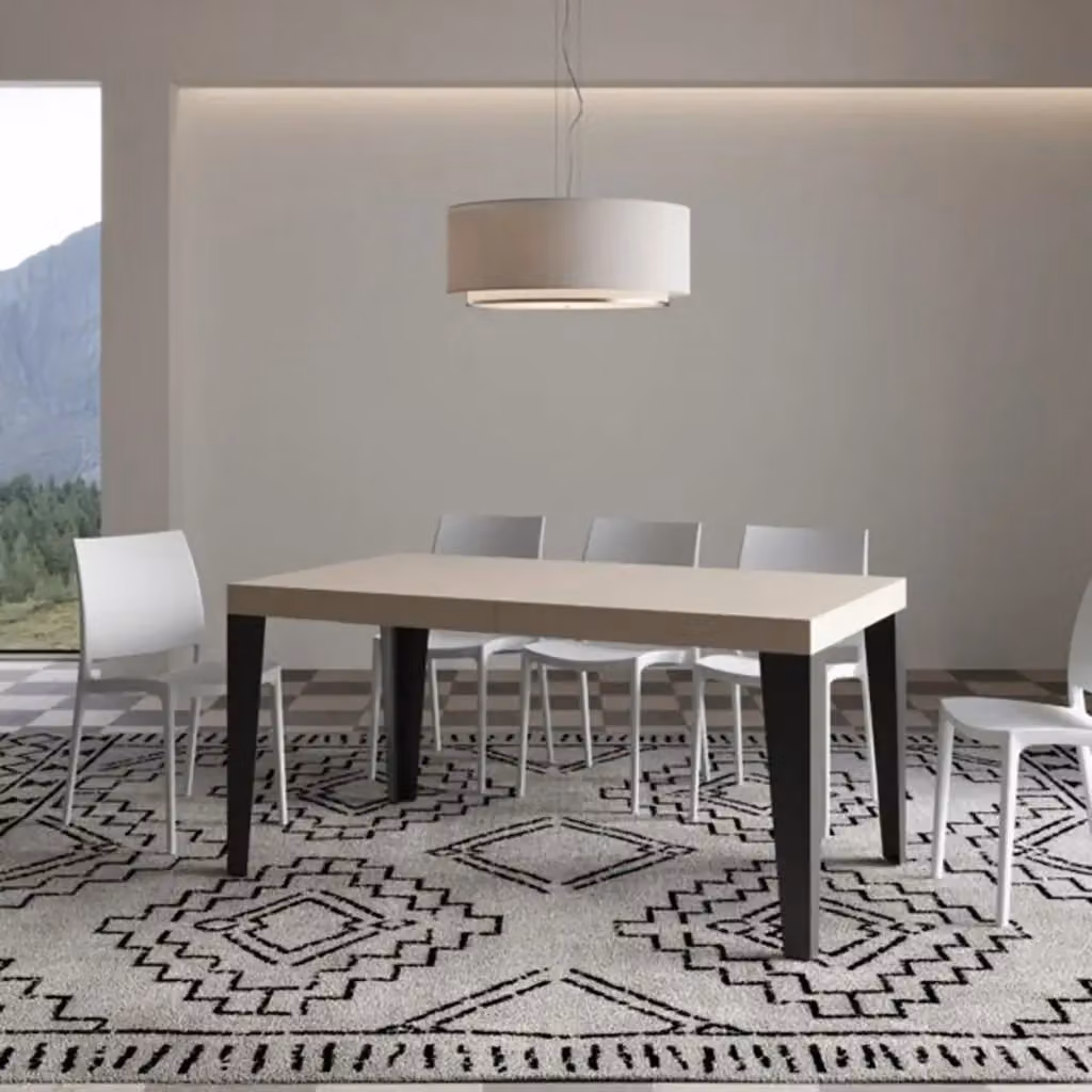 Tavolo allungabile Itamoby Flame cashmere con gambe antracite L: 140/400 cm, P: 90 cm – 2