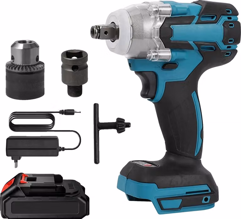 Avvitatore a impulsi a batteria, coppia elevata, motore senza spazzole, marrone, UE