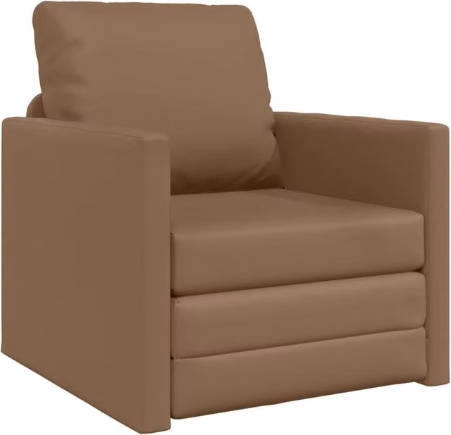 Divano letto | Sof¨¤ letto | Letto singolo 60cm Cappuccino Pelle Artificiale