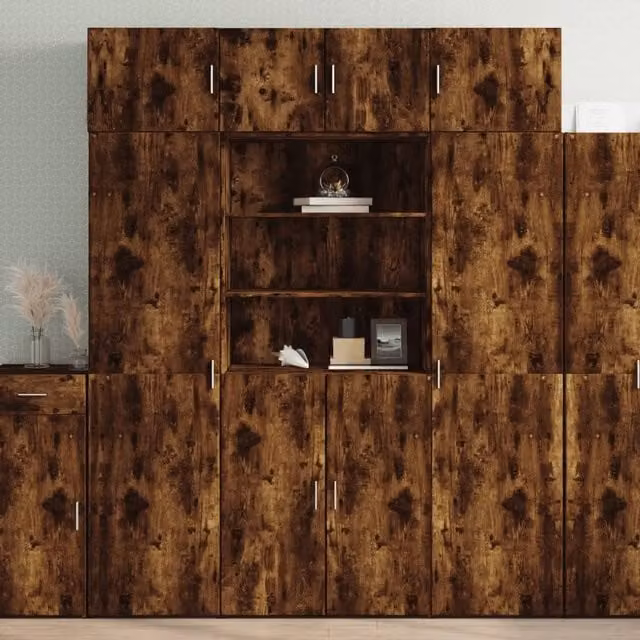 Credenza vidaXL in Legno Rovere Fumo Marrone, L 80 cm, P 42,5 cm, H 185 cm