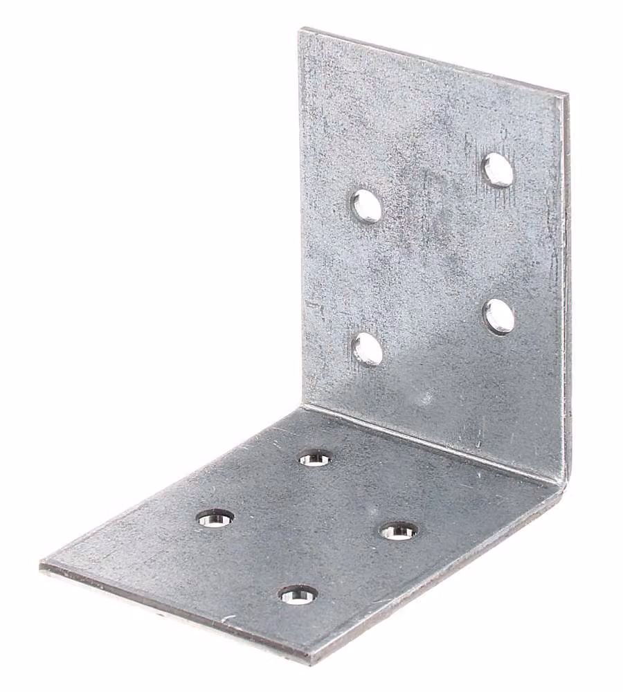 Alberts Piastra Angolare Giunzione Zincata 50x50x40 mm con 8 Fori