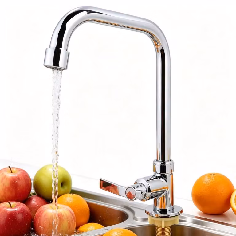 Solidchoice - Rubinetto da cucina con attacco per acqua refrigerata e finitura in acciaio inossidabile