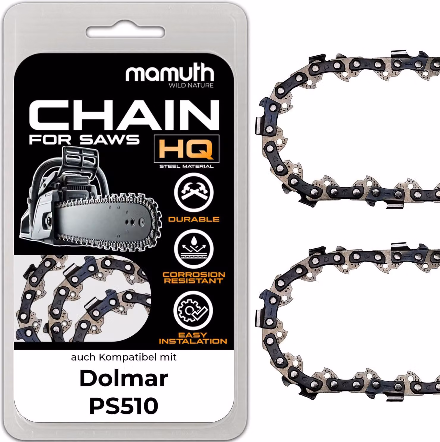 2 catene per motosega 40 cm 1,5 mm 0,325" 66 TG per Dolmar PS510