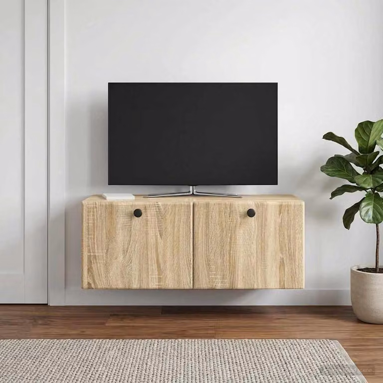 vidaXL Mobile Porta TV da Muro Moderno in Rovere Sonoma, L 78,5 x P 31 x H 30 cm