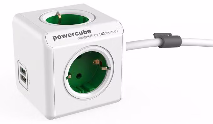 Allocacoc PowerCube extended usb - Unità di distribuzione di energia - corrente alternata 230 V - ingresso, ingresso CEE 7/7 - uscita su