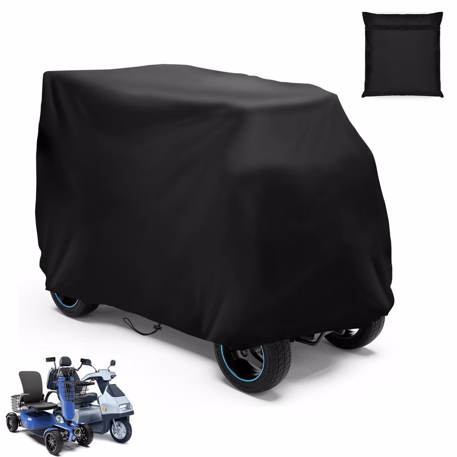 Copertura protettiva per auto elettriche e sedie a rotelle, dimensioni 170x61x117 cm, impermeabile, realizzata in tessuto Oxford 420D per uso esterno