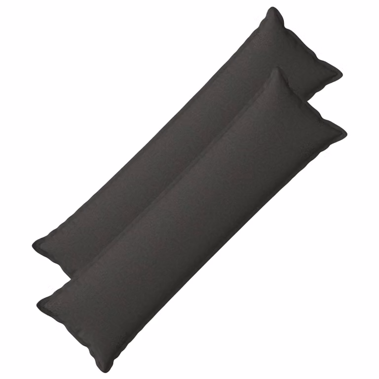 Set di 2 cuscini vidaXL HOUTEN con cuscino a rullo, Grigio, L 145 x P 40 x H 40 cm