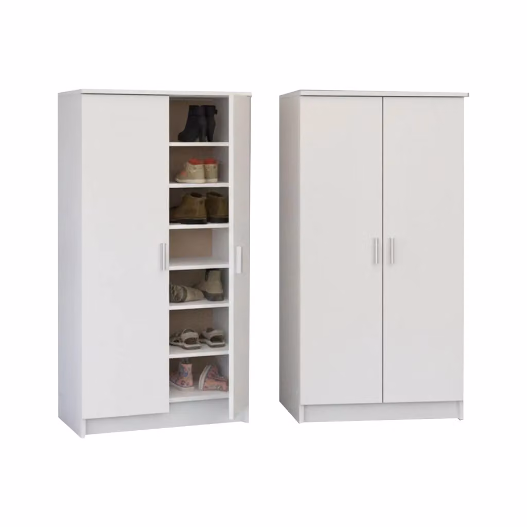 Scarpiera Modulabile Abram DMORA Bianco Opaco L: 55 cm, P: 35 cm, H: 108 cm – 2