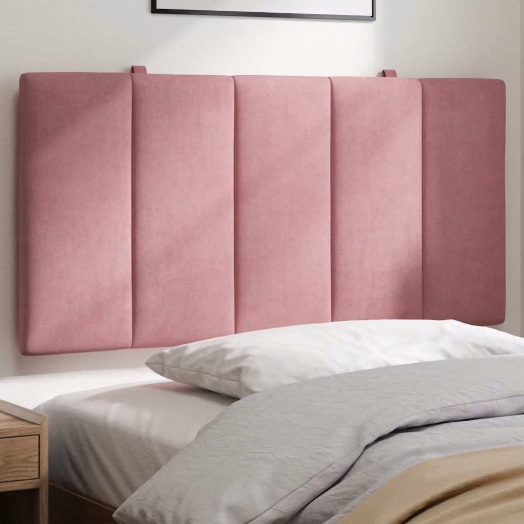 Cuscino Testiera Hanko vidaXL in Velluto Rosa, L: 100 cm