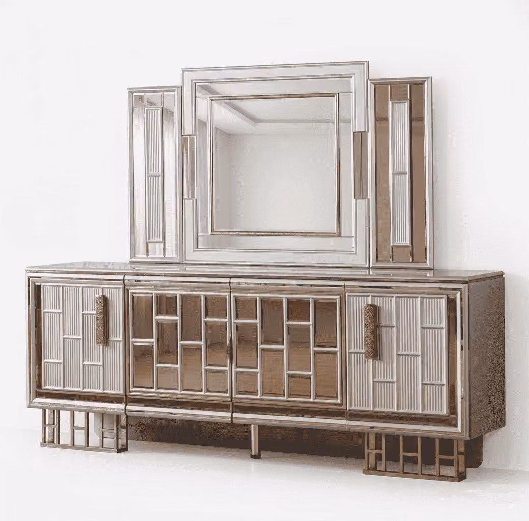 Console di design unica, elegante, ideale per il soggiorno. Comodino in legno
