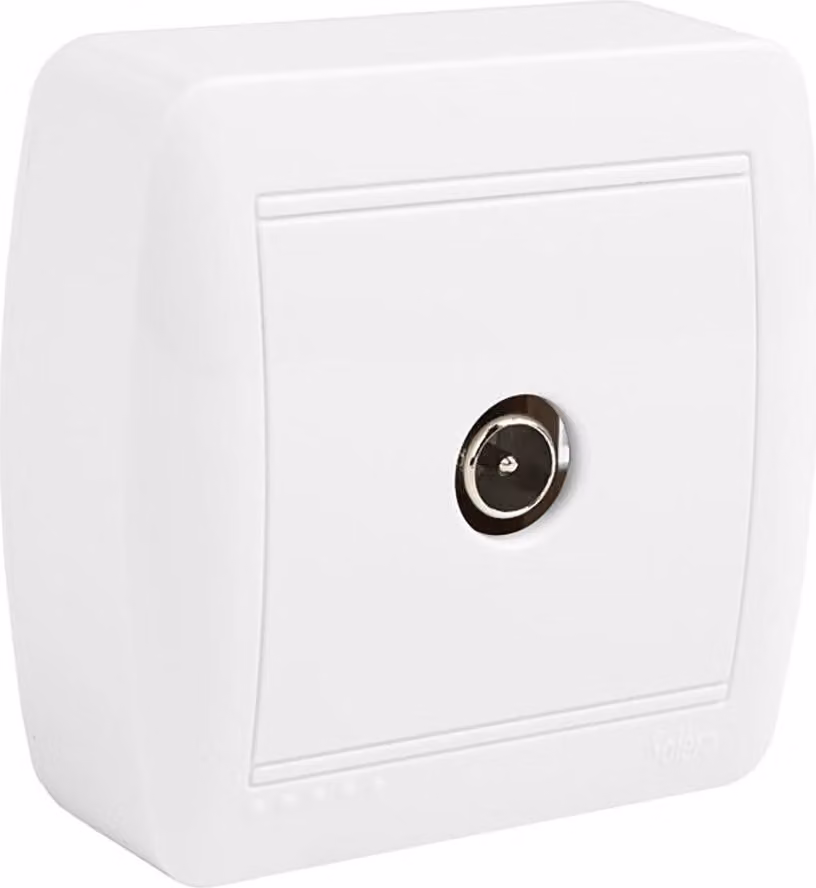 SOLERA 42992 Presa DE SINGOLO SEGNALE per TV 74X72X28MM. S. Immagine da parete, 50W, Neutro