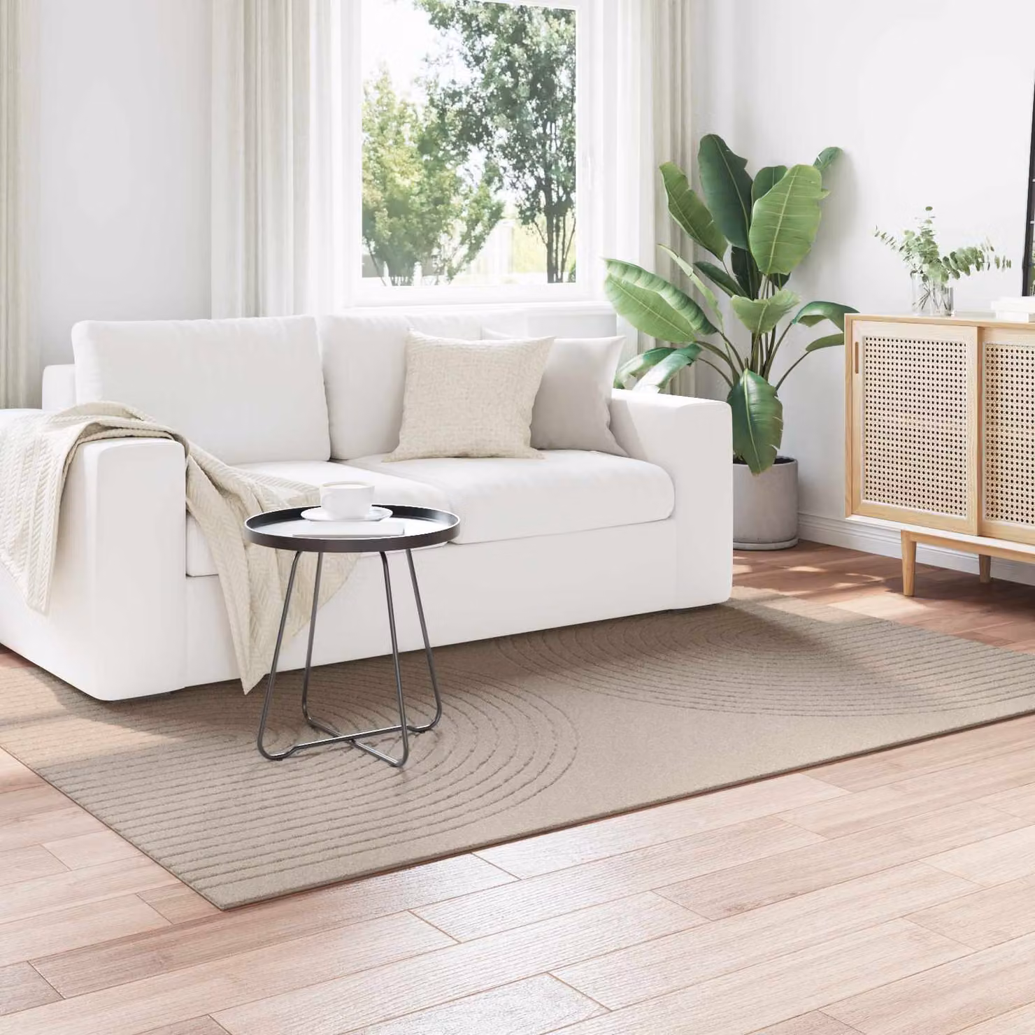 Tappeto per interni vidaXL GALATI Beige L: 200 cm, P: 140 cm in Poliestere