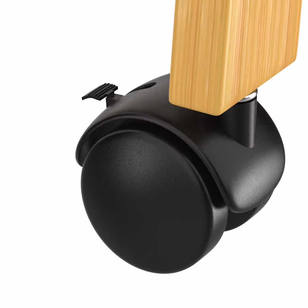Appendiabiti Casaria in bambù marrone con rotelle L/P/H: 155 x 70 x 45 cm – 2