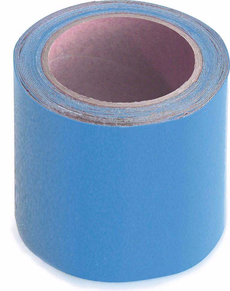 Nastro autoadesivo per riparazioni in PVC, adatto per teloni e tende - 10 cm x 5 m, azzurro chiaro