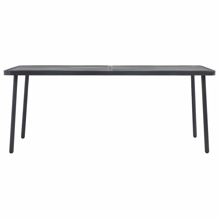 Tavolo da Giardino Grigio Scuro 180x83x72 cm in Acciaio