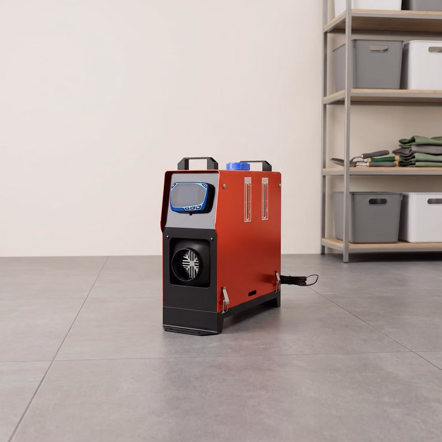 Riscaldatore diesel da pavimento - 8 kW, 12V - serbatoio da 5 litri - alloggiamento in alluminio, adatto per veicoli
