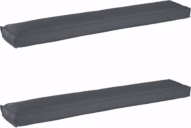 Set di 2 Cuscini per Pallet DESIGN IN Antracite, Impermeabili e Traspiranti, L/P/H: 200 x 40 x 8 cm
