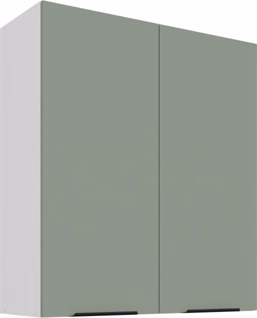 Mobile a parete alto LUNARA - larghezza 80 cm, verde/bianco