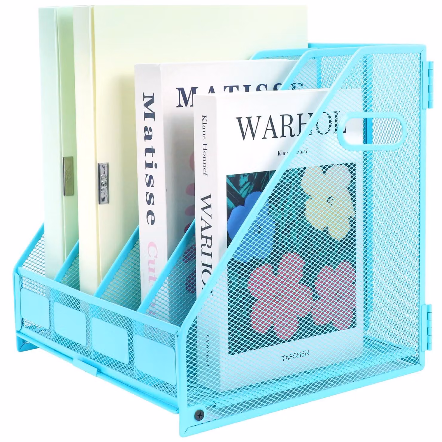 Solidchoice - Organizzatore da scrivania in metallo con 4 scomparti