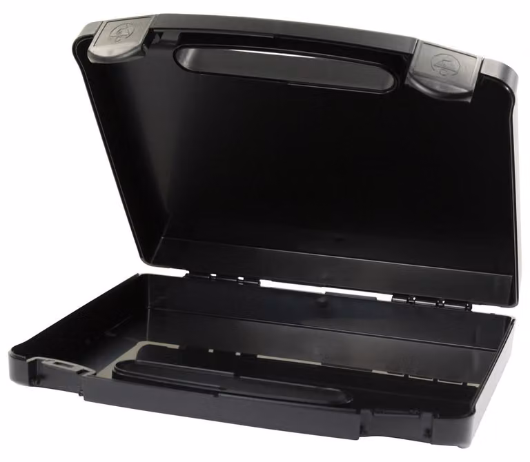Valigetta in plastica WETEC, ESD, dimensioni interne L x P x A 240 x 170 x 42 mm K 2001 ESD
