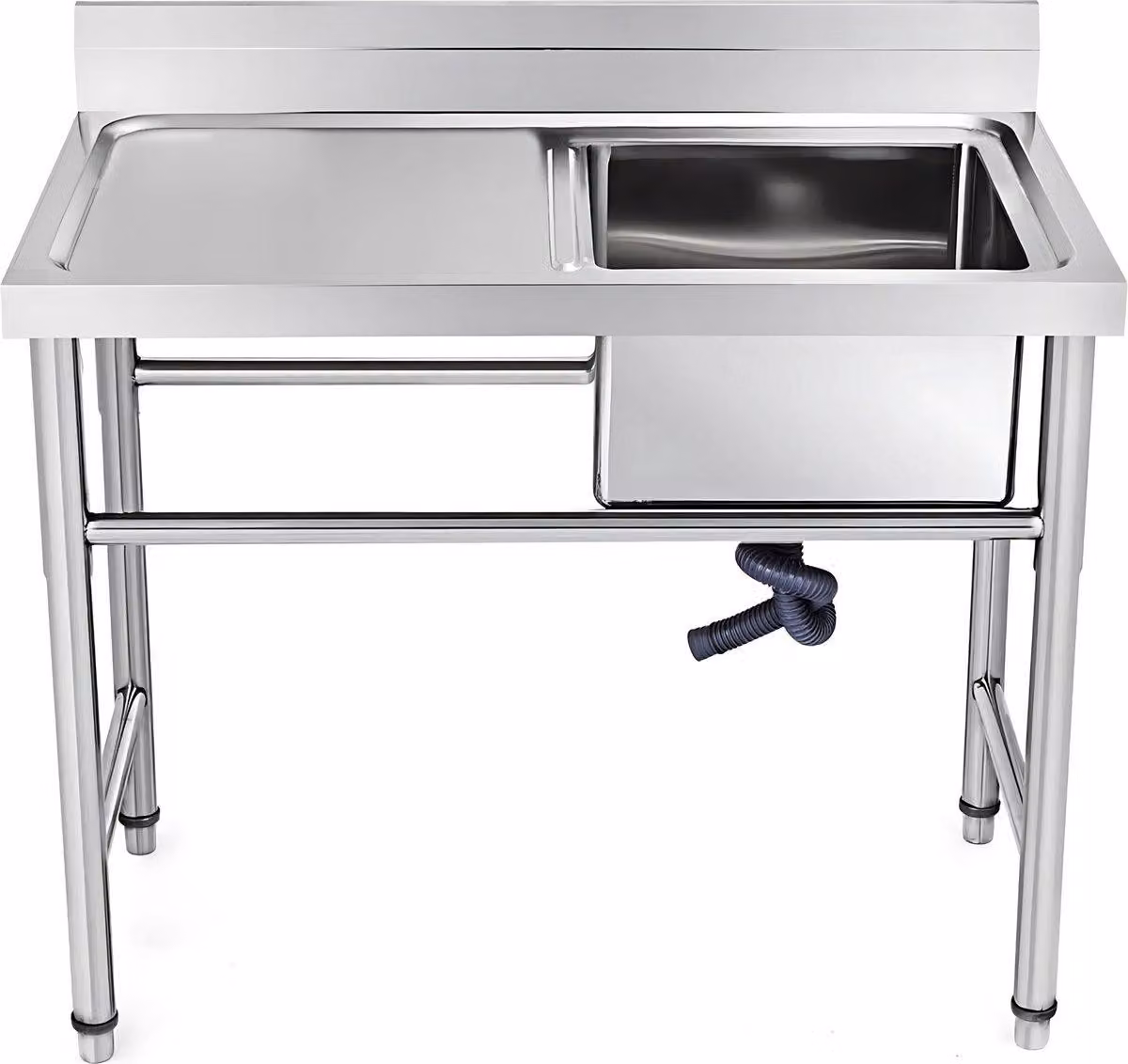 Lavello da cucina indipendente – Lavello da cucina – Mobile per isole cucina e ristorazione – Acciaio inox – Con piano di lavoro