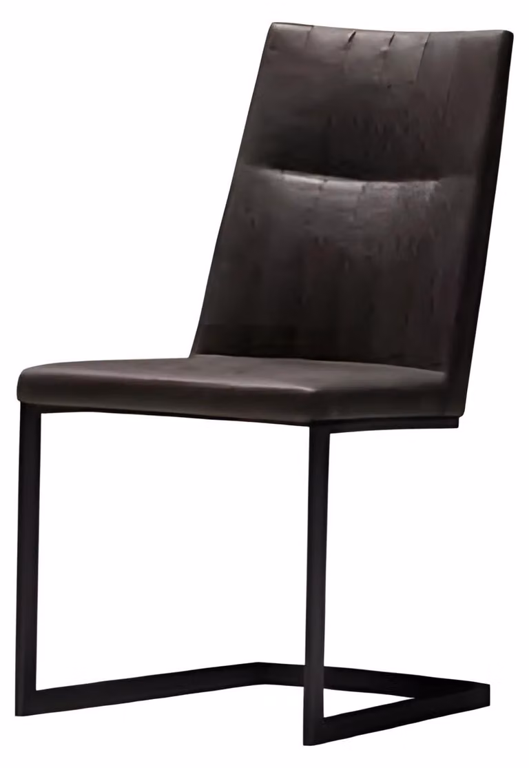 Eleganter schwarzer Metallstuhl im klassischen Design