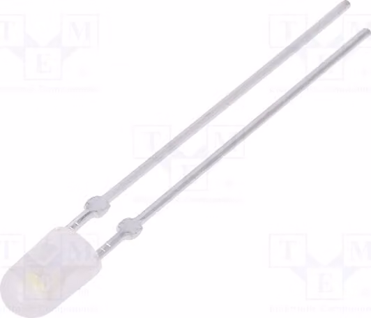 5 LED, 20mA, forma ovale, 2200-3800 mcd, luce bianca fredda, dimensioni 3,9x3,2 mm, temperatura di colore 11000K, modello LL-434WM2Q-W2-3P