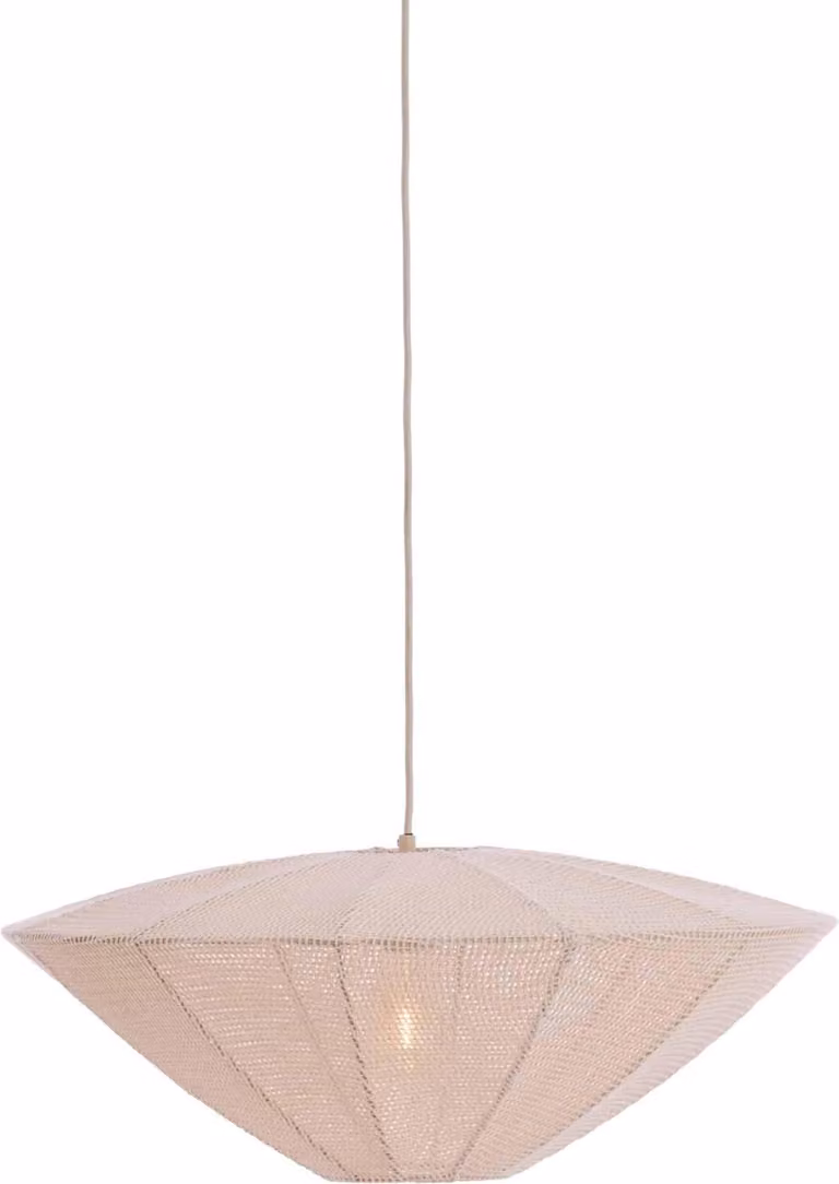 Lampada a sospensione - naturale - Satilla - tessile - E27 - 2991243 - Light & Living