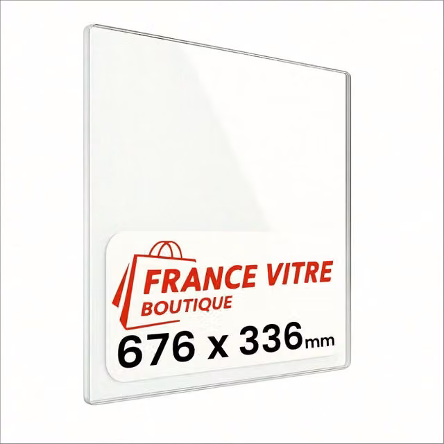 676 x 336 x 4 mm - Vetro per stufa a legna - vetro camino di ricambio - vetro per caminetto resistente al fuoco - France Vitre