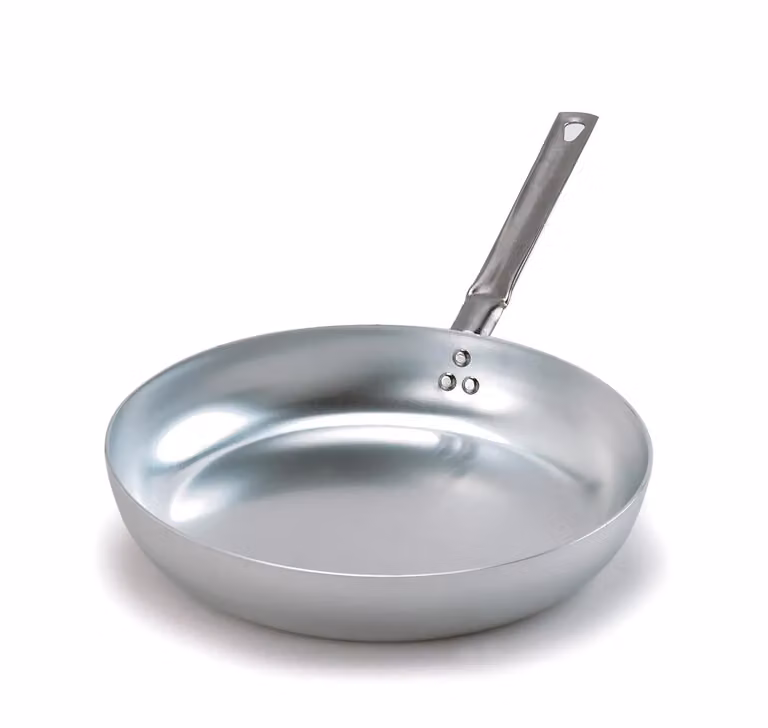 Padella in alluminio con manico piatto in acciaio inox, spessore 3 mm, diam. 32cm