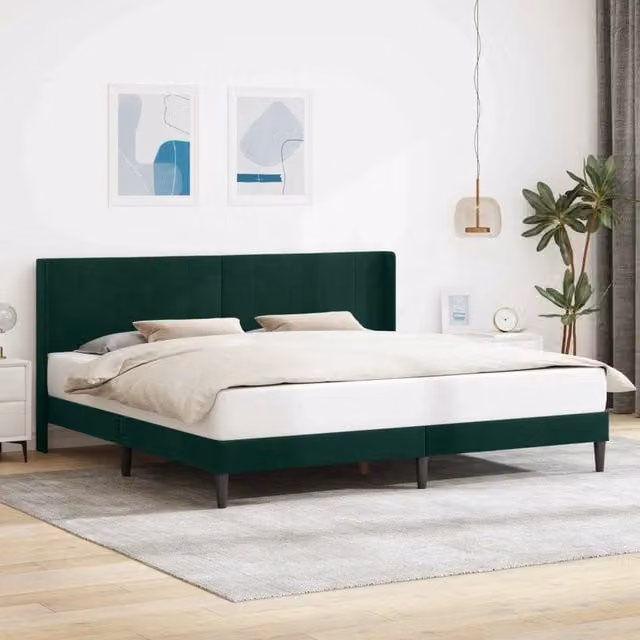 Struttura del letto-Giroletto Verde Scuro 180 x 200 cm Velluto 911119
