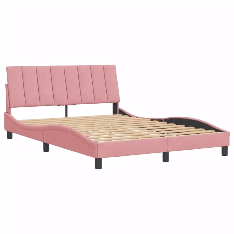 Giroletto senza Materasso Hanko Rosa 120x200 cm in Velluto