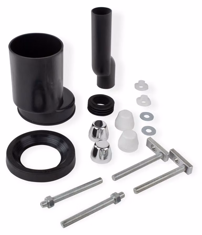 Kit di collegamento per WC, diametro DN110, con guarnizione in gomma