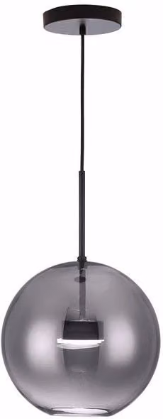 Lampada a sospensione Reality Leuchten Multiverse con sfera in vetro nero e LED 10W