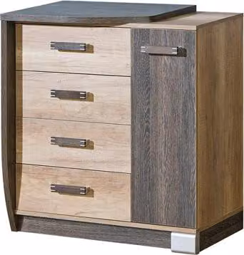Cassettiera combinata BENSON - rovere canyon / arusha, sinistra