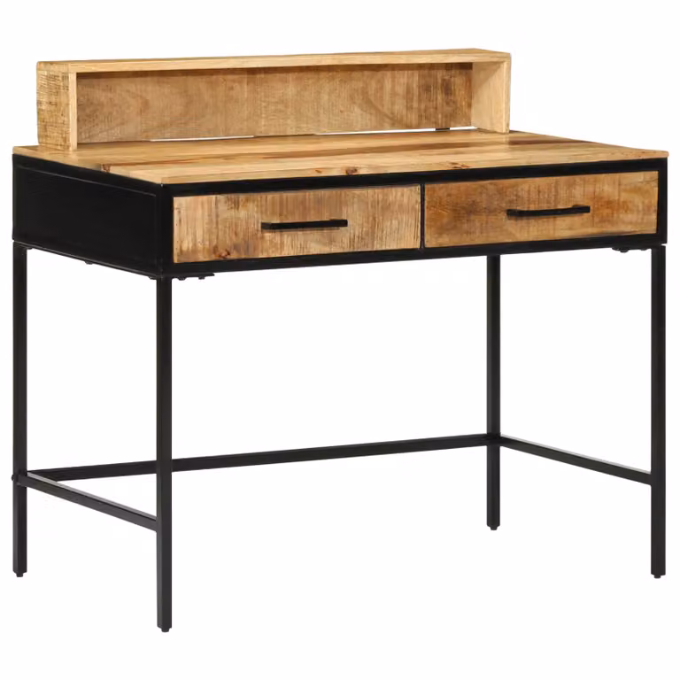 vidaXL Tavolo consolle in legno di mango stile rustico Marrone L: 100 cm, P: 55 cm, H: 89.5 cm