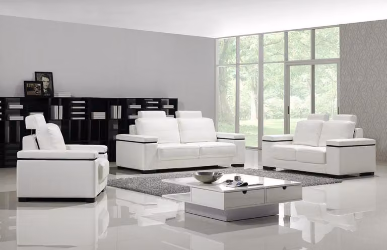 Sofagarnitur 3+2+1 Sitzer Set Design Sofas Polster Couchen Leder Relax Moderne