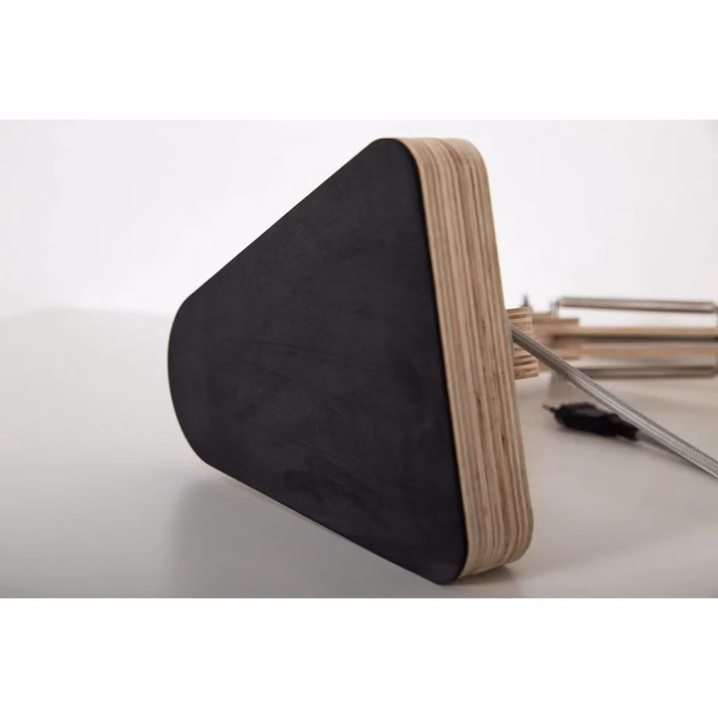Lampada da tavolo KENDRA HOME in legno e metallo grigio e argento – 2