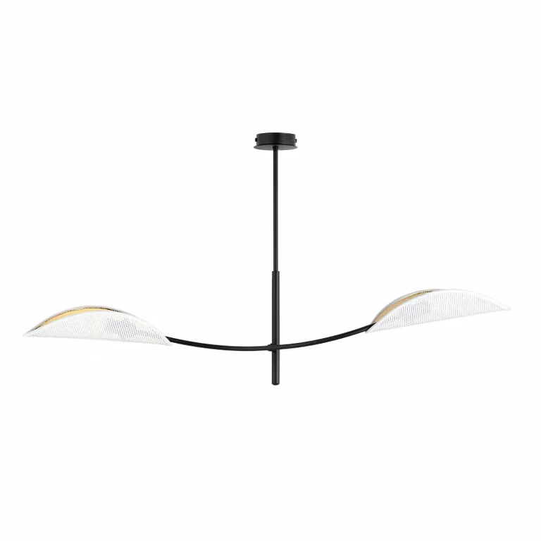 Lampada da soffitto Emibig 2xE14 40W LOTUS 2 BIANCO/ORO 1107/2