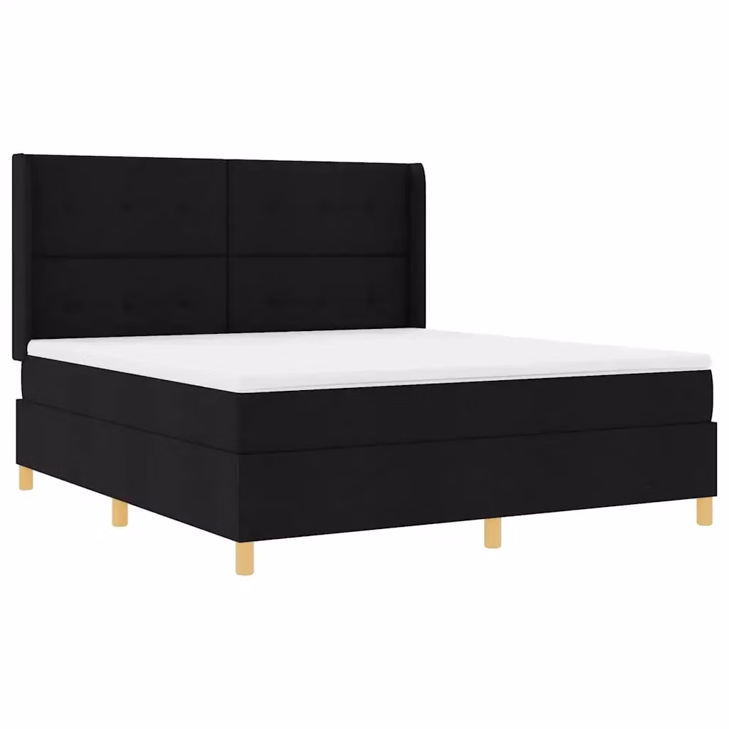 Letto a molle vidaXL con materasso e illuminazione LED sotto il letto, Nero, L/P/H: 140 x 200 x 28 cm – 2
